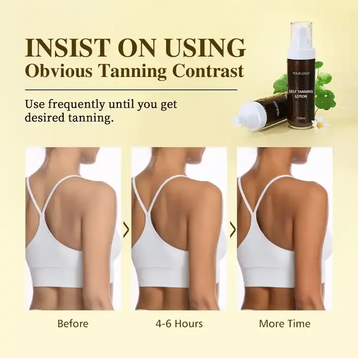 Colors Natural Sun Instant Dark Solarium Suntan Tanning Oil Mousse Oem Private Label Custom Self Tanner Sunless Tanning Lotion