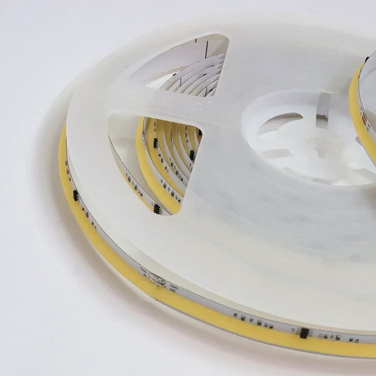 Banqcn 24v Smart Soft High Density Dual White Cob Flexible Strip Chasing Colors bar Led Light 576led/m Home Lighting