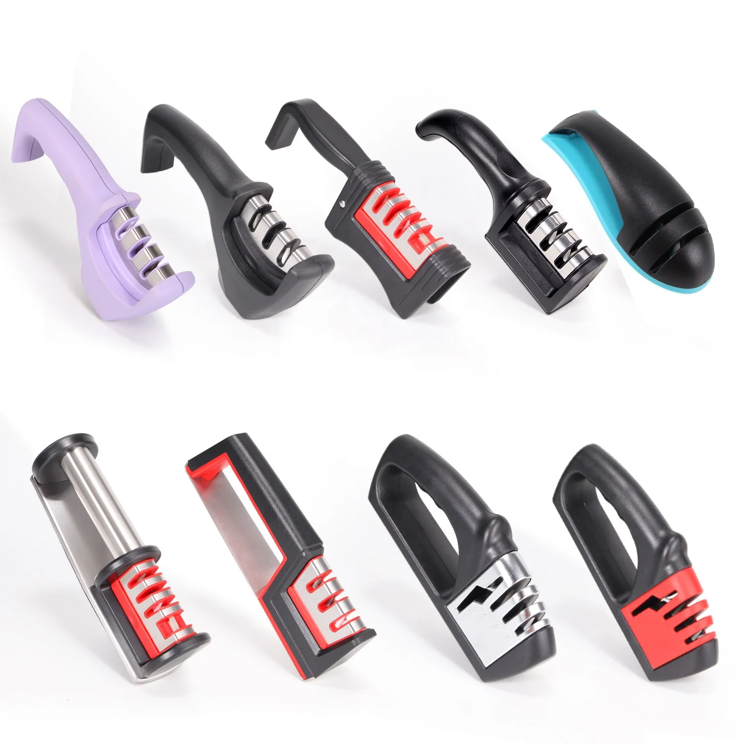 Professional High Quality PS Plastic Handle Kitchen Knife Sharpener Kitchen tool