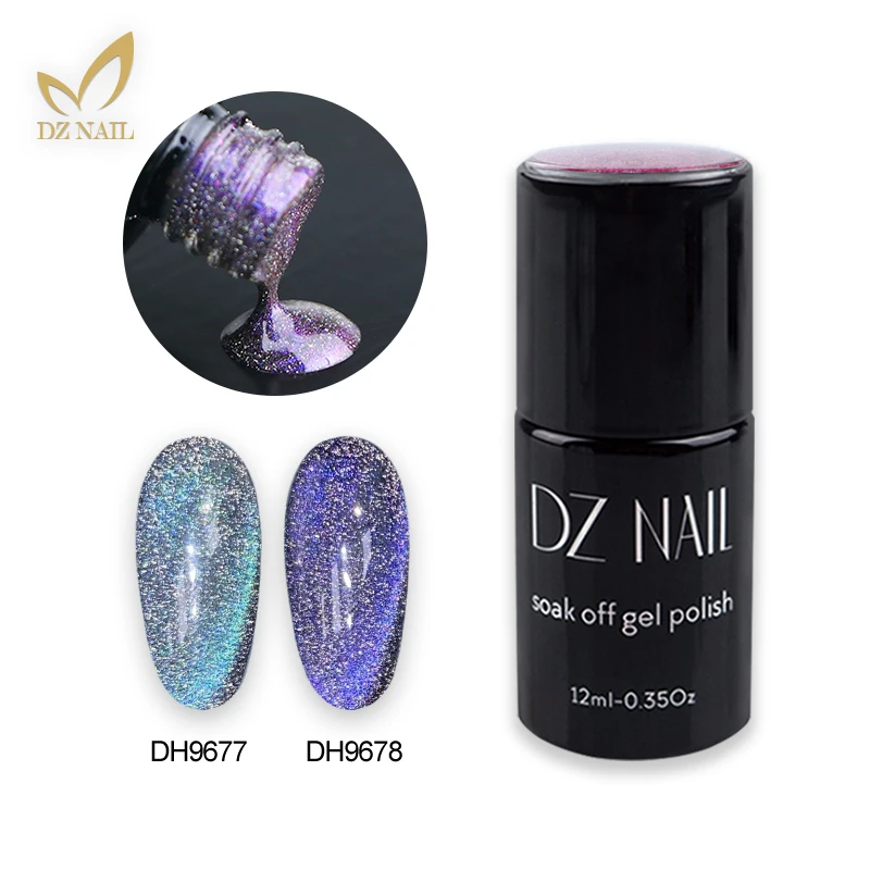 New Arrival 12 colors Design Reflective diamond cat eye gel 5D 9D crystal cat eye gel nail Polish