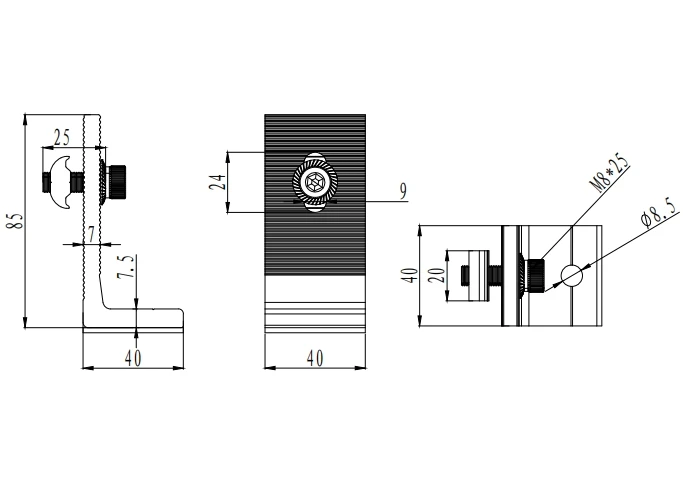TouchPV Wholesale Solar Mounting System L Foot Bracket Solar Tin Roof Hanger Bolts with L feet