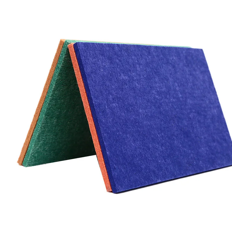 Easy to Install Recording Room Studio Acoustic Panels Embossed High Density Soundproof Felt Pet Polyester Fiber Acoustic  Panel