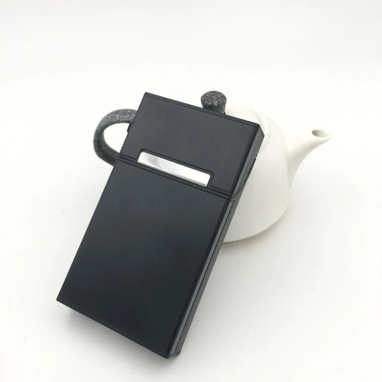 Custom Branded Plastic Double Metal Aluminum Sided Thin Cigarette Packs Holder Box Super Pink Slim Cigarette Case For Women