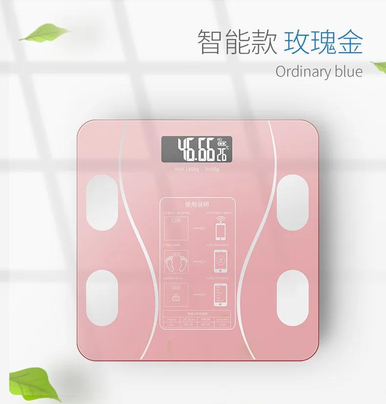 Customized Bathroom Digital Weighing Scale with BMI Accurate Bluetooth Home User Health Equipment Sync Apps Plans Large Display