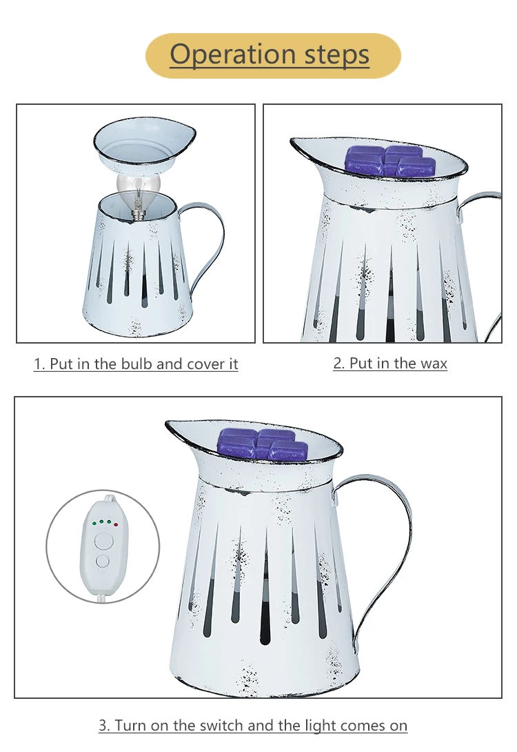 OEM ODM Design Metal Tea Pot Design Home Decor Fragrance Wax Blocks Melter Aromatherapy Lamp Wax Warmer