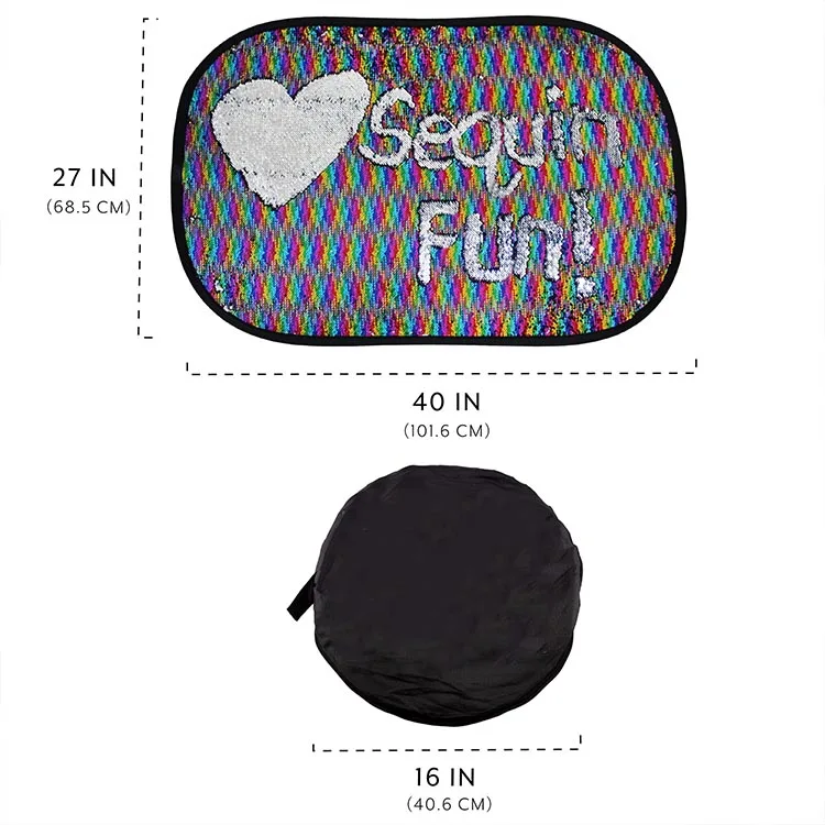 Early Learning Play 6 Packs Decoration Sensory Reversible Flip Sequin Fabric Wall Panel For Toddler Kids