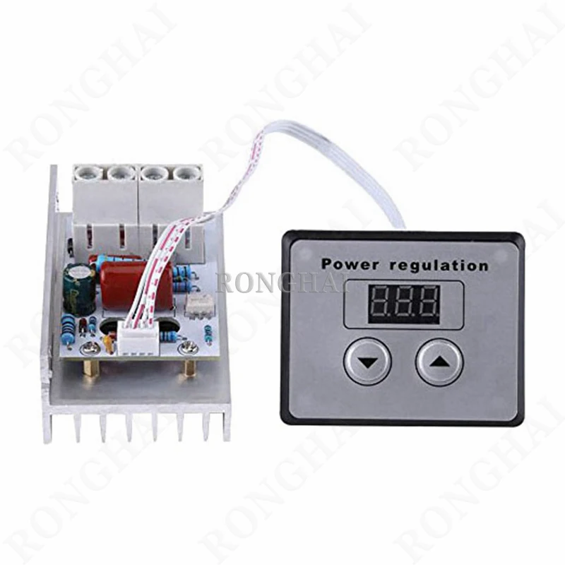 AC 220V 10000W SCR Digital Control Electronic Voltage Regulator Speed Control Dimmer Thermostat + Digital Meters Power Supply