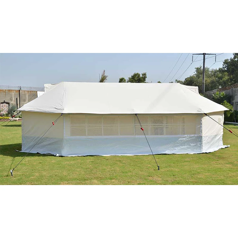Aosener OEM family tent 4x6.6m White Color Humanitarian shelter tent for 5 people use