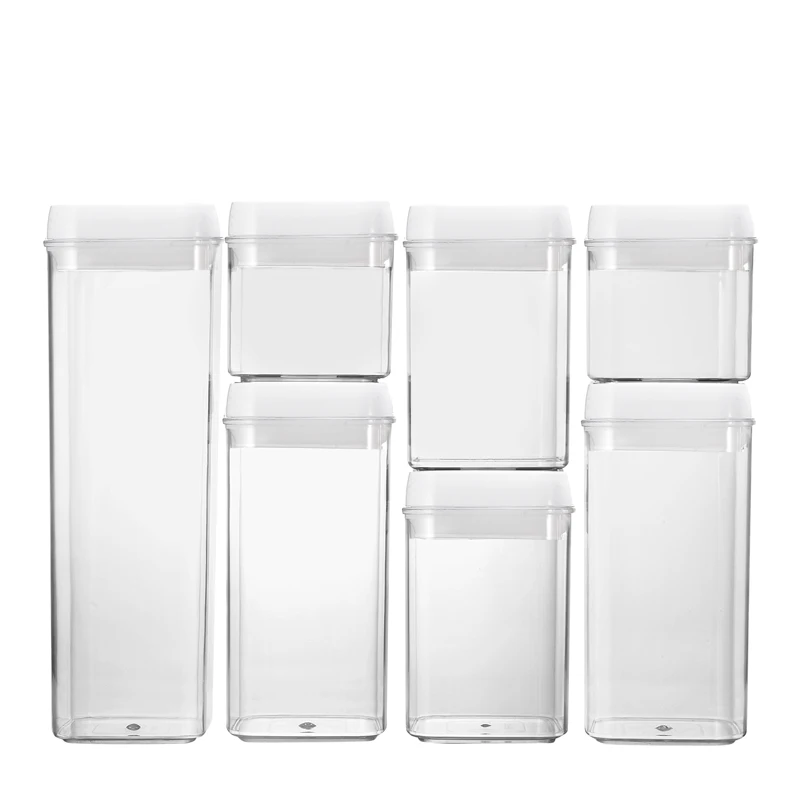 Amazon Top Seller Cereal Dispenser Container Set Clear Plastic Food Jar Cereal Container Dry Food