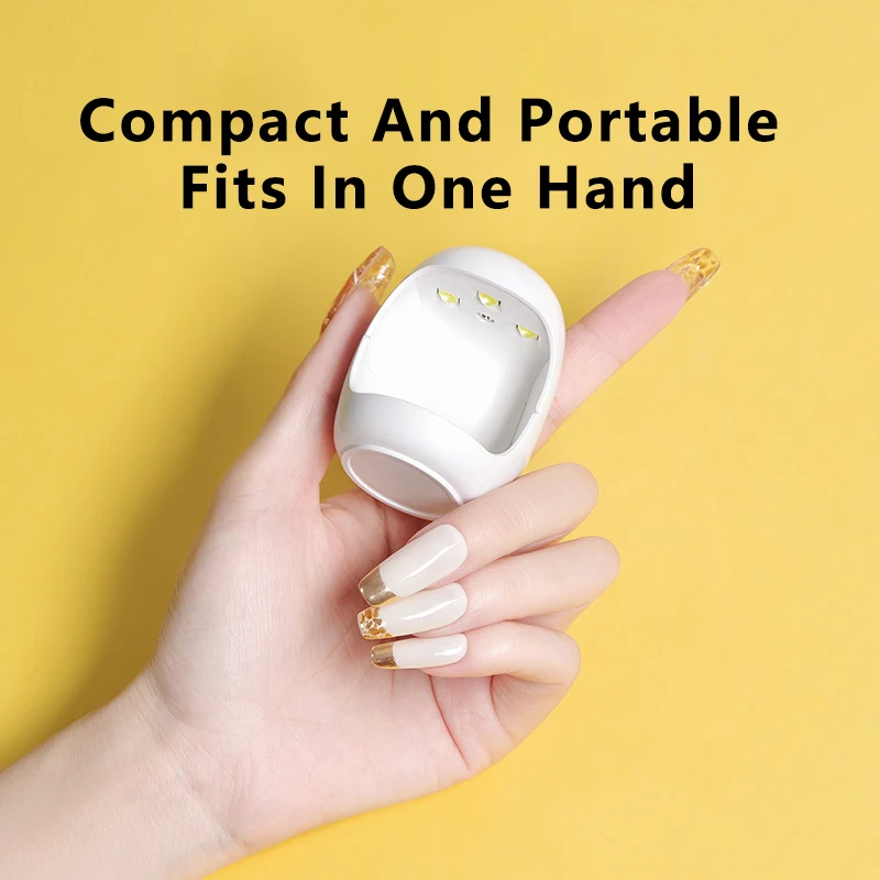 Mini Nail Lamp Led Quick Drying Small Rechargeable Portable Nail Lamp Single Finger Eggshell Shaped Protect Hand Household