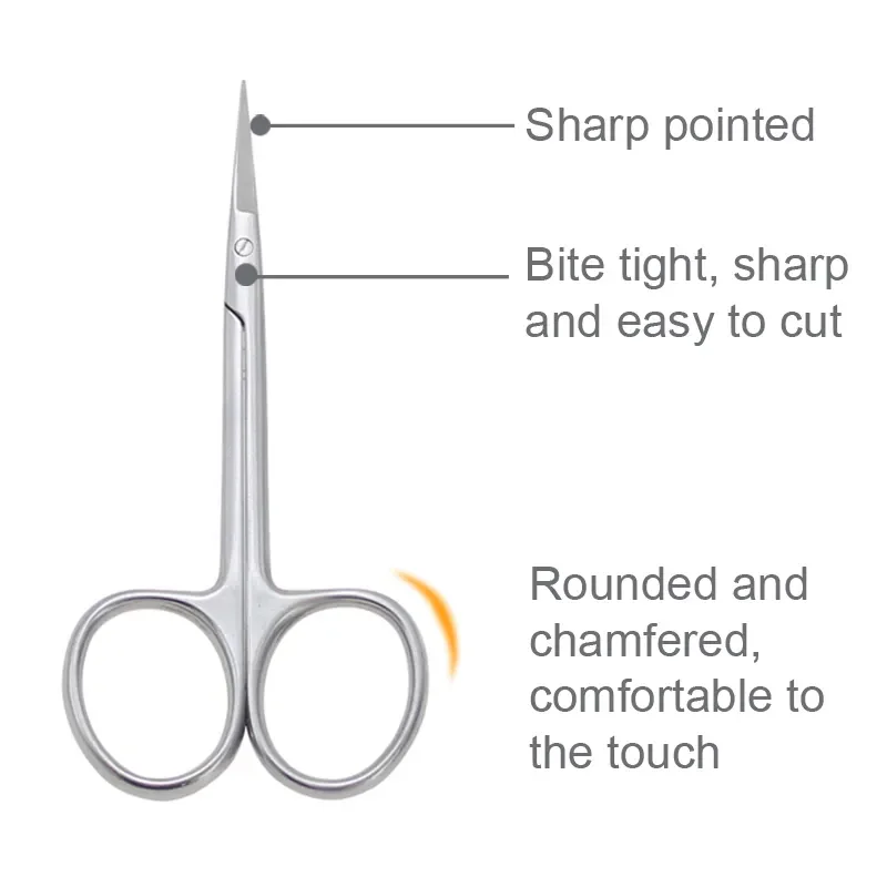 Super Quality Ultra Sharp Arrow Point Manicure Nail Scissors for Salon