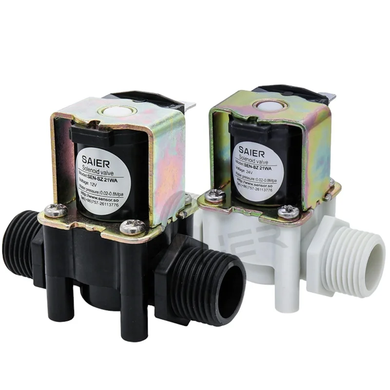 Plastic DC12V 24V 220V Normally Closed  Water Solenoid Valve RO Spares Drinking Water One Way Valve