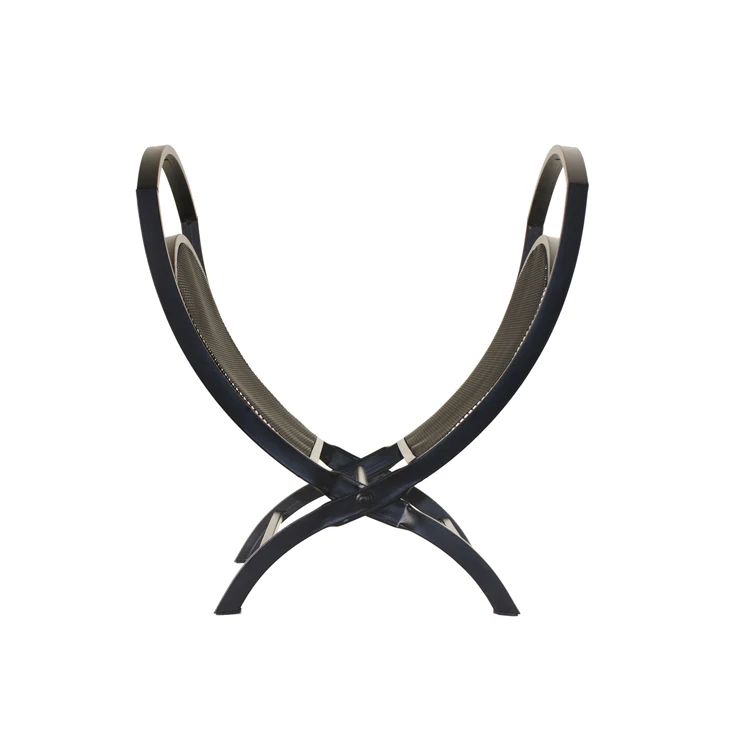 Basic fireplace log rack wood holder lumber storage stacking log bin black