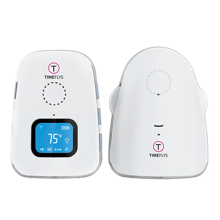 Audio Baby Monitor Temperature Monitoring Vibration Lullabies Rechargeable Battery Two Way Talk Baby Monitor