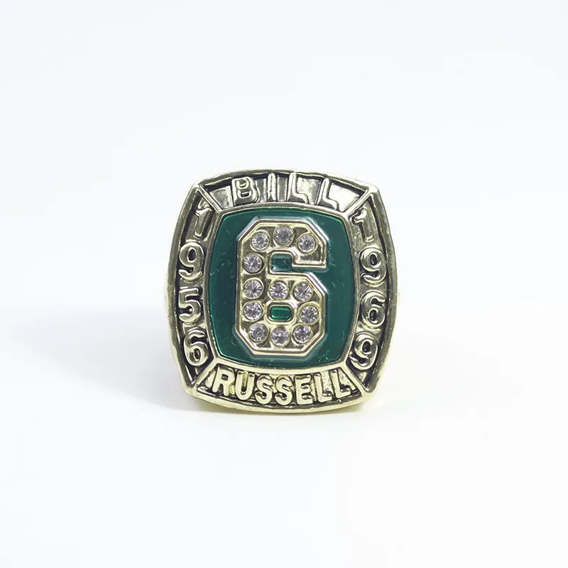 Bill Russell Celtics Championship ring No. 6 commemorative ring Europe and America popular memorial nostalgic classic ring