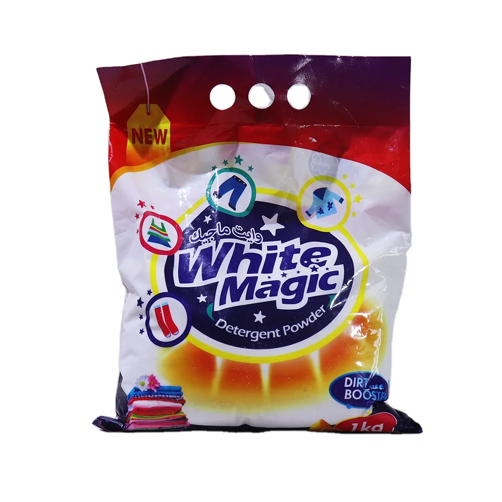 High foaming fragrance type  powder eco friendly white magic 1kg powder laundry detergent