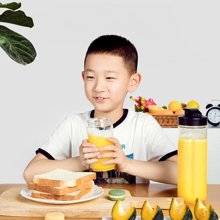 Personal electric juicer mixer grinder chopper with glass jar