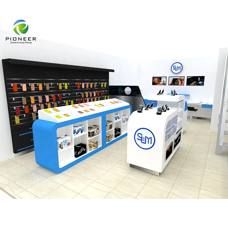 Modern Retail Cell Phone Repair Shop Decoration / Shop Interior Design for Mobile Phone Accessories