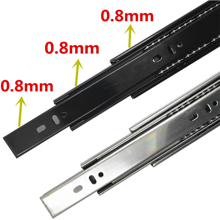 35mm Kitchen Drawer Slide Rail Full Extension Telescopic Channel Ball Bearing Drawer Runners