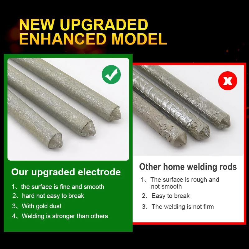 Upgraded version of low-temperature universal electrode copper iron aluminum stainless steel welding manual repair electrode