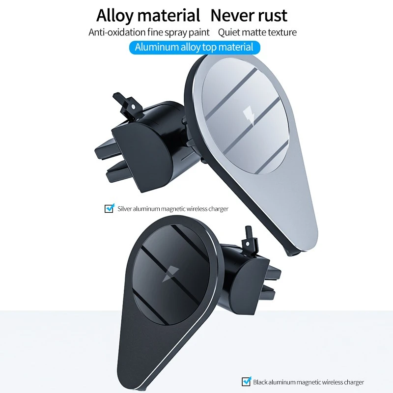 
Direct Sale Car Mount 10W Magnetic Charging Phone Holder wireless car charger for iPhone 12 pro Max Mini Dropshipper 