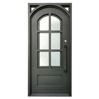Custom High Quality Manufacture Wrought Iron Single Door Iron Single Door Design