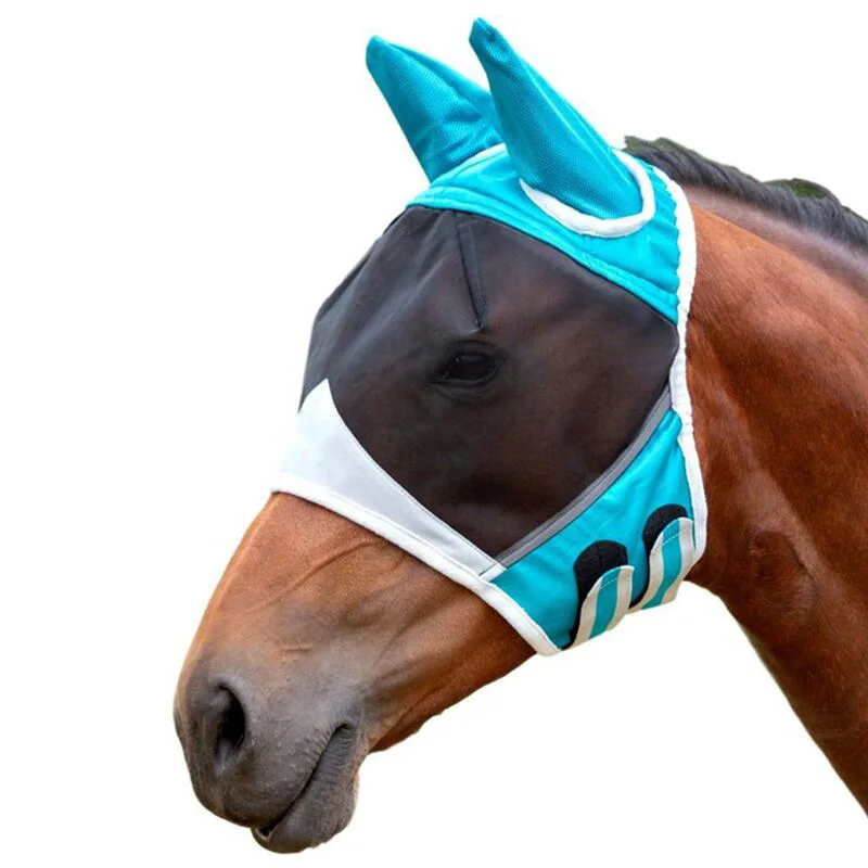 Custom Horse Riding Products Breathable Horse Fly Veils Ears Horse Fly Mask