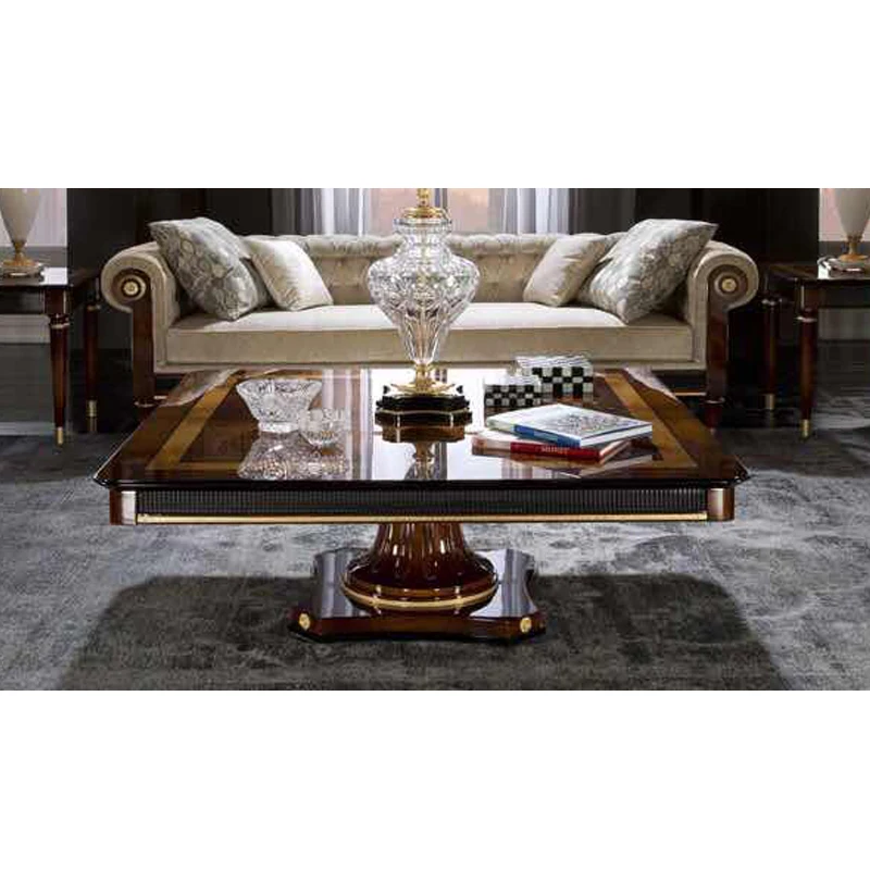 Home furniture Royal Luxury wooden Living Room sets Velvet sectional Sofa