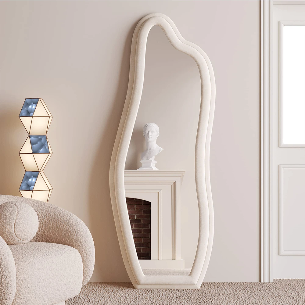 Manufacturer Modern Custom Creative Frameless Home Decor Irregular Wall Mirror Large Big Full Length Dressing Mirror espejo