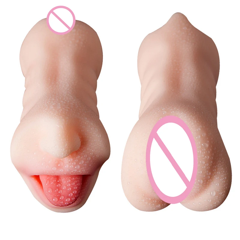 
Hot selling double head masturbator high quality double masturbator with vagina and mouth combined masturbator sex toys for men 