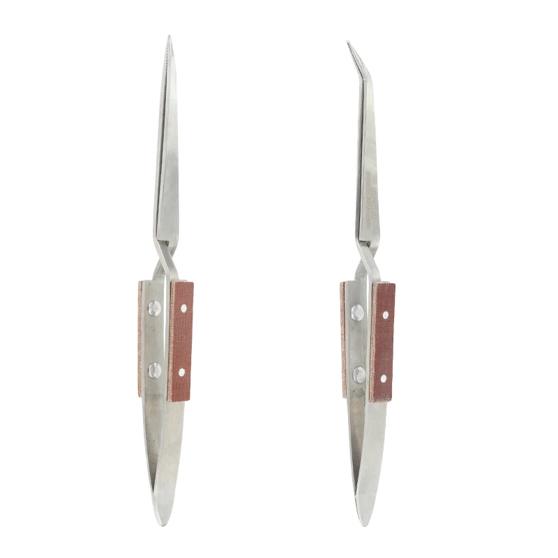 High Quality Jewelry Making Rebound Tweezer Diamond Gem Tweezers Stainless Steel Cross Lock Tweezers Jewelry Tool