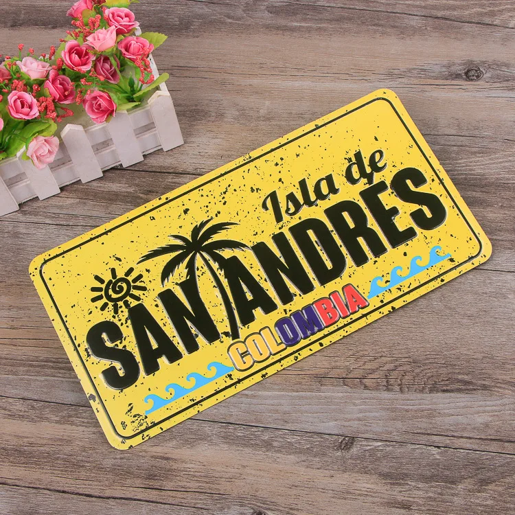 Wholesale Vehicle Accessories Custom Print Logo Souvenir Aluminum Decorative Reflective Embossed Number Plate Car License Plate