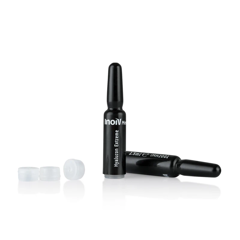 1.5ml 2ml China high quality black whitening spotless ampoule serum plastic cheap placenta ampoule bottle