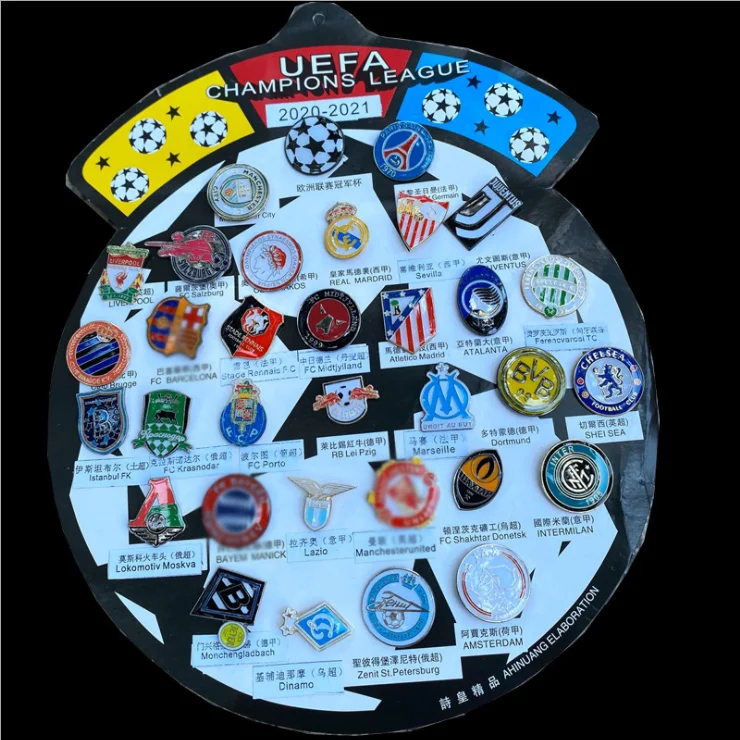 Fashion Jersey Decorative Lapel Pins for Clothes High Quality Souvenir Football Club Custom Logo Metal Hard Enamel Badge
