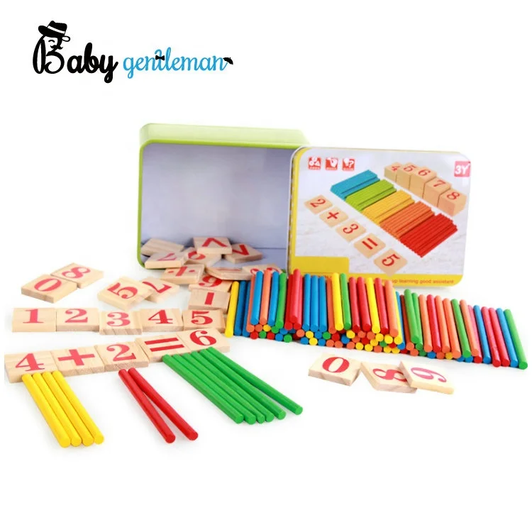 Top sale kids educational math toy wooden counting stick for low price Z12041E