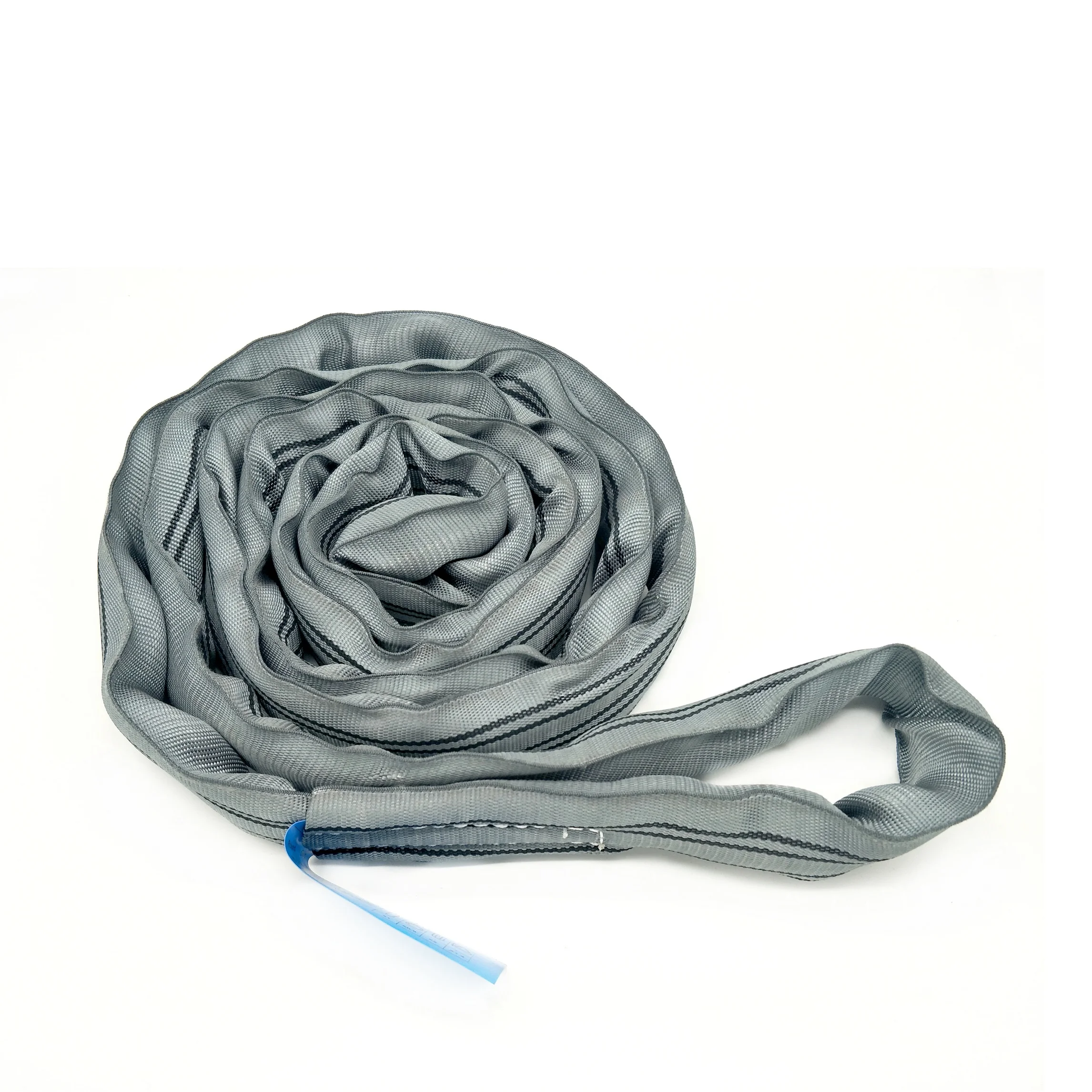 High Quality 4T Grey Polyester Endless Lifting Round Sling EN1492-2