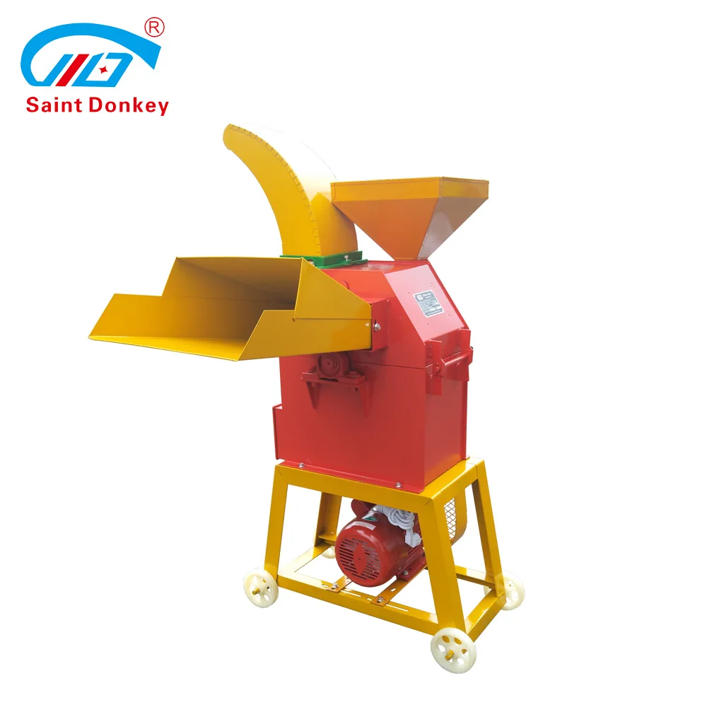 multi-functional chaff cutter machine feed grass hay straw grains grinder for animal food processing farm use