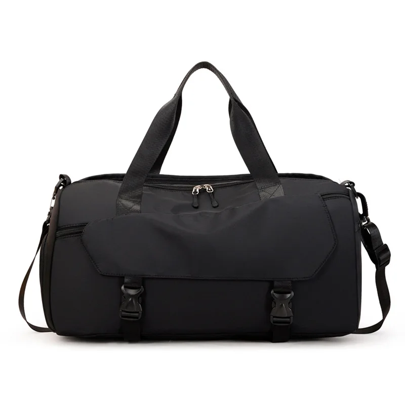 Custom Logo Portable Overnight Duffel Bag Unisex Sport Fitness Travel Small Gym Bags With Shoe Compartment