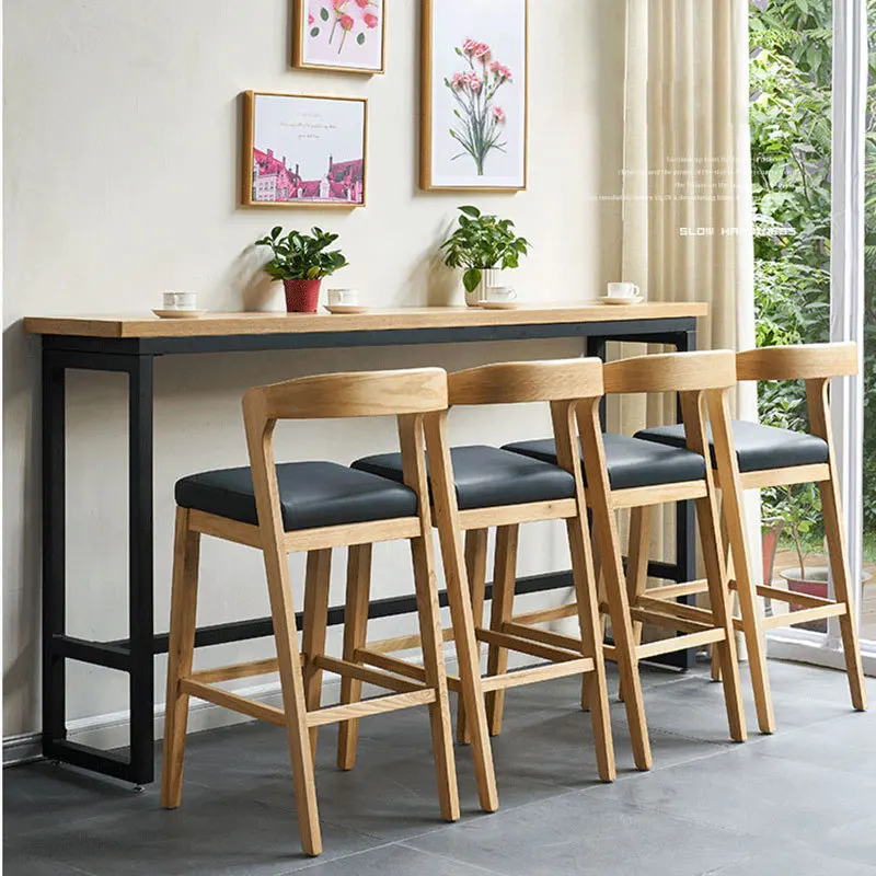 Modern design wooden dining upholstered chair coffee chair cafe furniture luxury wood restaurant bar chair