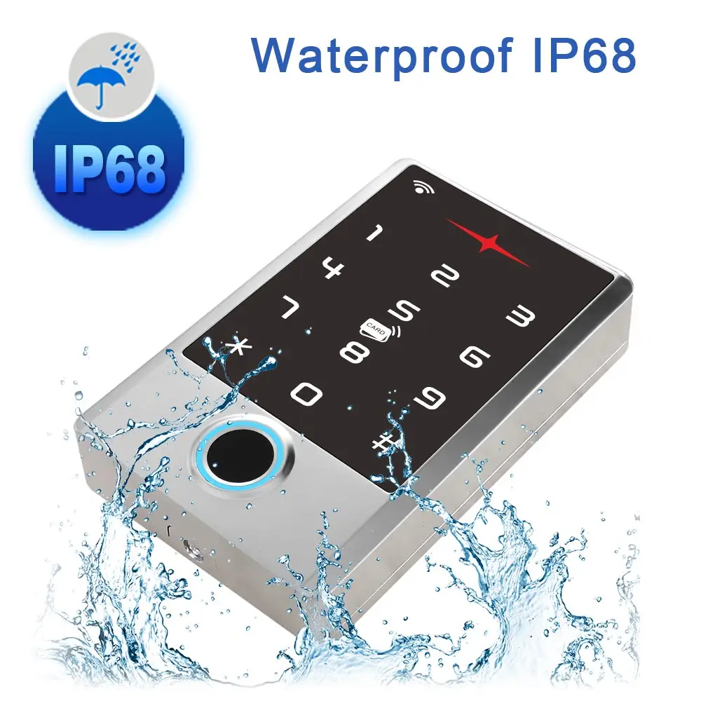 Tuya WiFi Keypad 125KHz EM Card Waterproof IP68 Fingerprint Access Control Reader