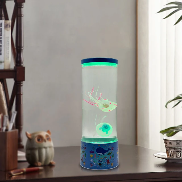 Different patterns of sea world color changing LED jellyfish lamp table lamps.