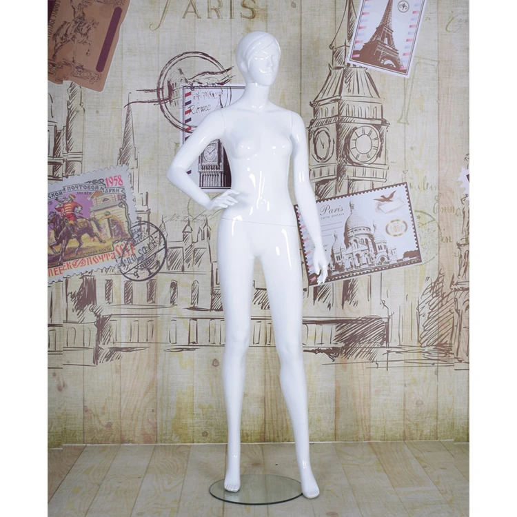Fashion Window Clothes Display White Plastic Full Body Women  Cheap Female Mannequins