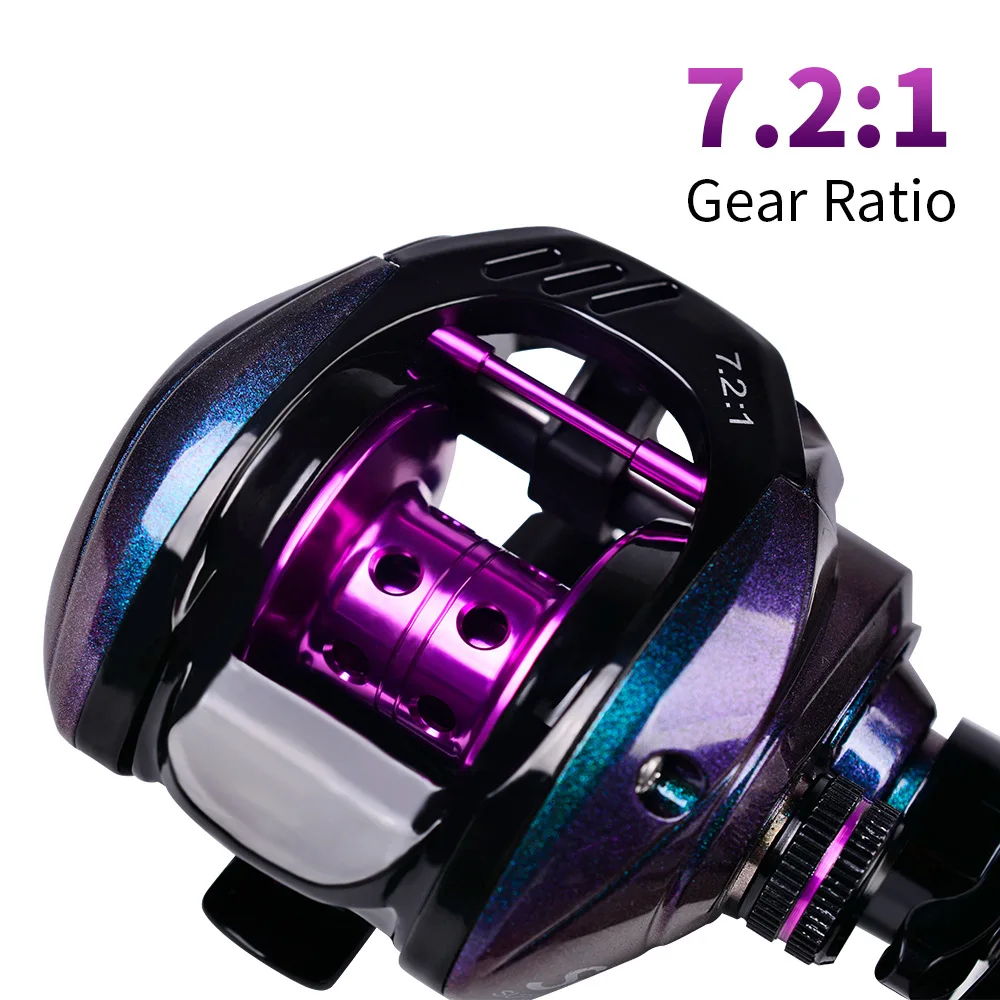 7.2:1 Metal Teardrop Reel Road Runner 4+1 Spool Lure Fishing Reel Sea Baitcasting Reel Fishing Wholesale
