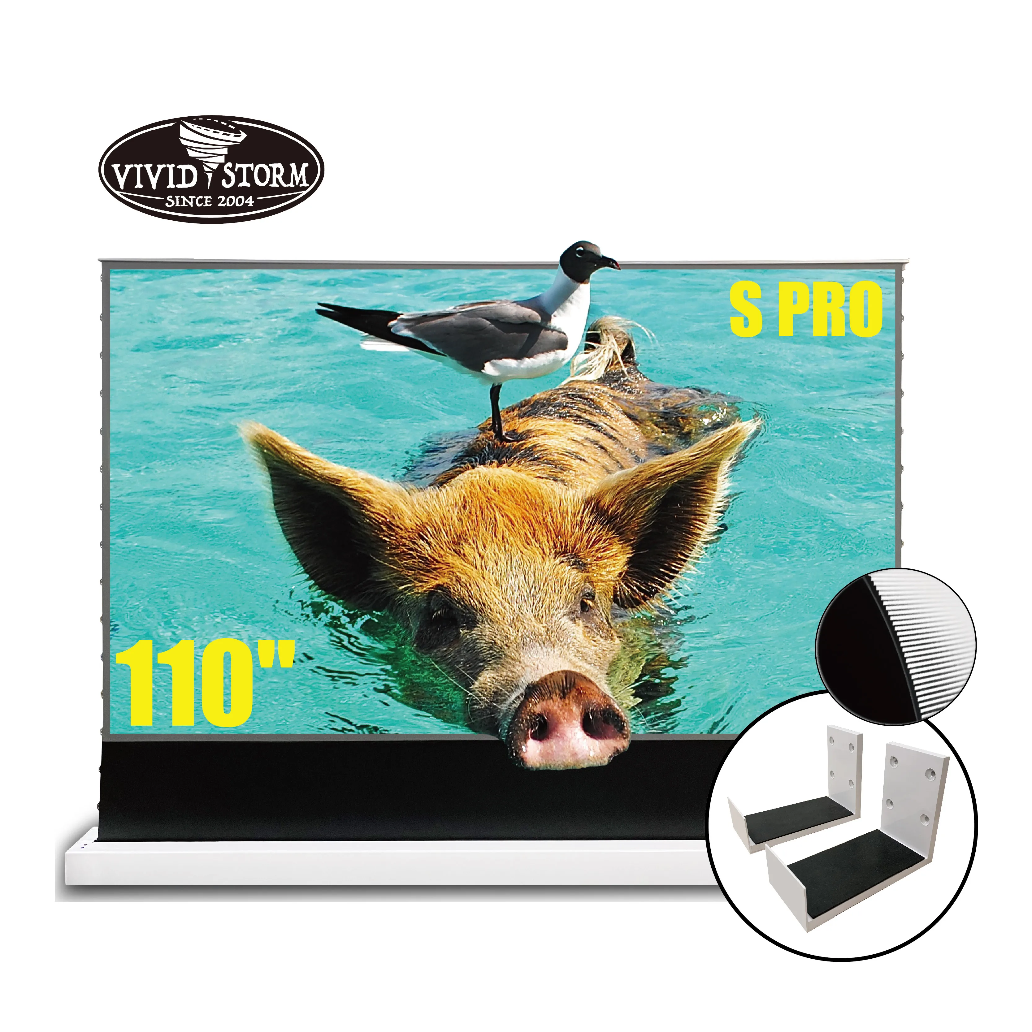 VIVIDSTORM S PRO 110 дюймовый ультракороткий лазерный 4k складной пол восходящий бюст альр домашний/кино портативный проектор настенные кронштейны