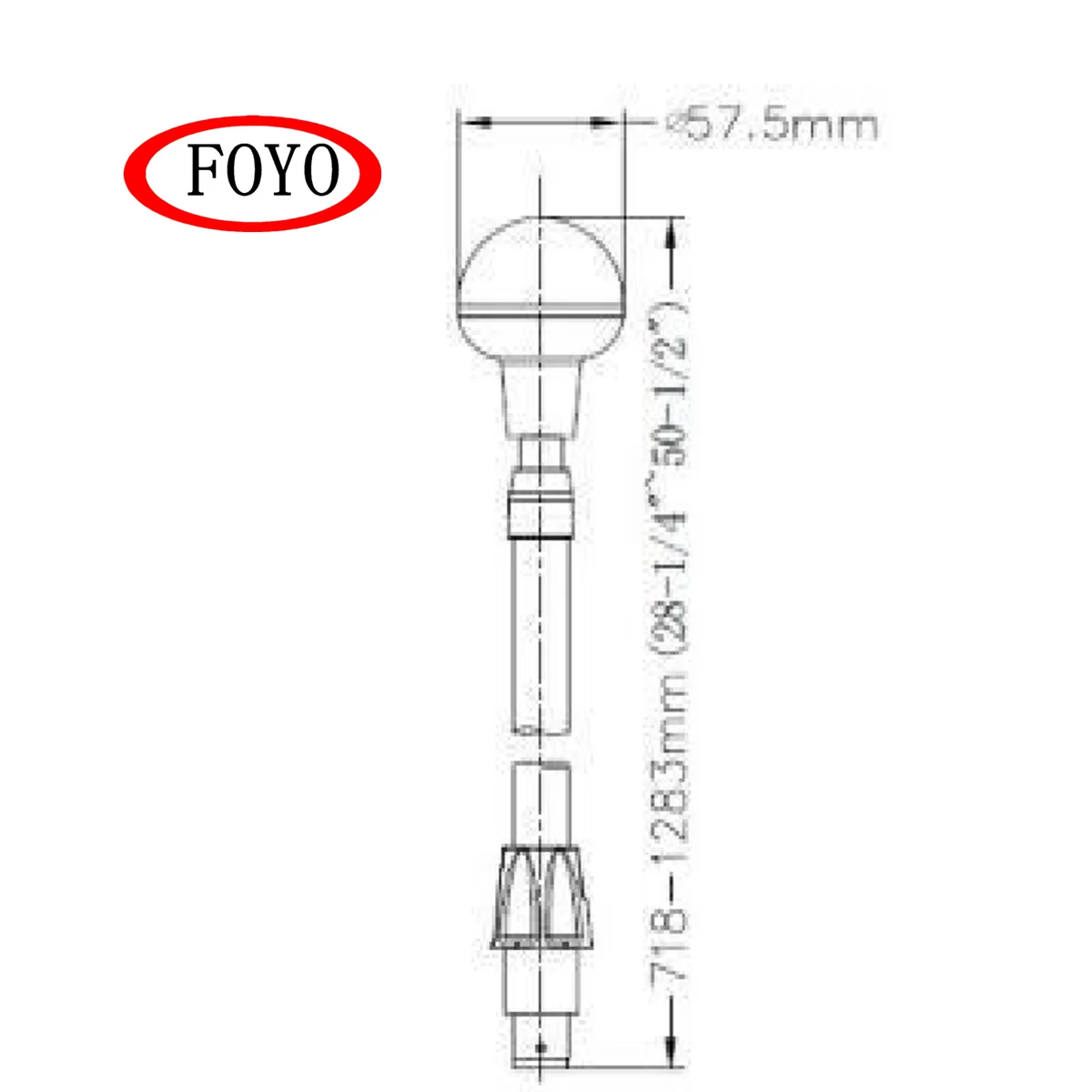 FOYO Brand 28-50' LED AlI-Round Light Plug-in Mount Navigation Light 12VDC marine lights for boat yachat kayak