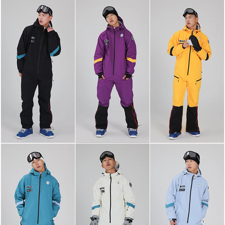 Yufan Men Winter Season Wholesale Windproof Waterproof Snowboard Ski Suit Custom Design One Piece Mens Skiing Suit