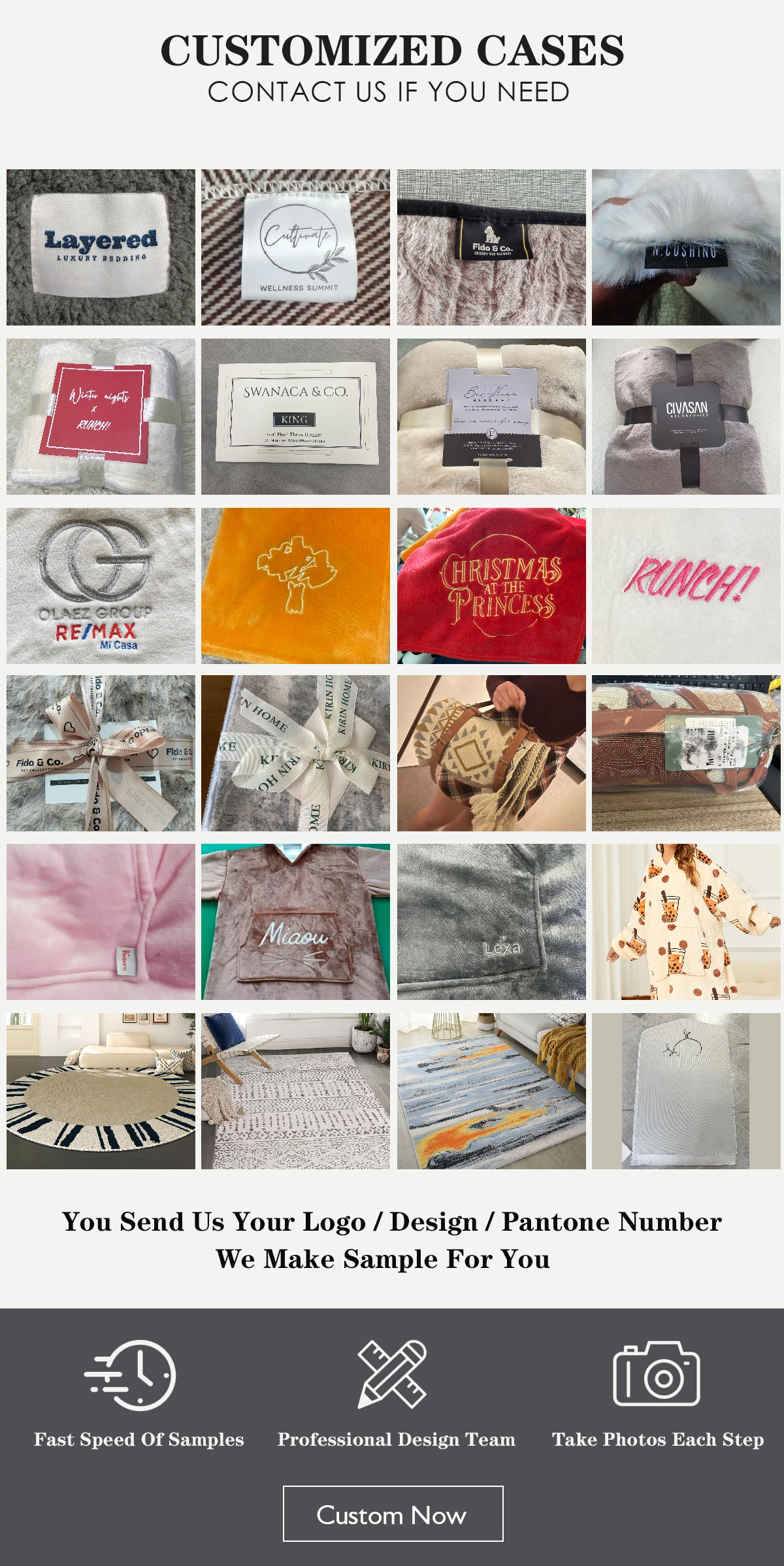 Custom logo home textile fluffy super soft warm cozy other fleece winter baby kids blankets throws for newborns baby bedroom