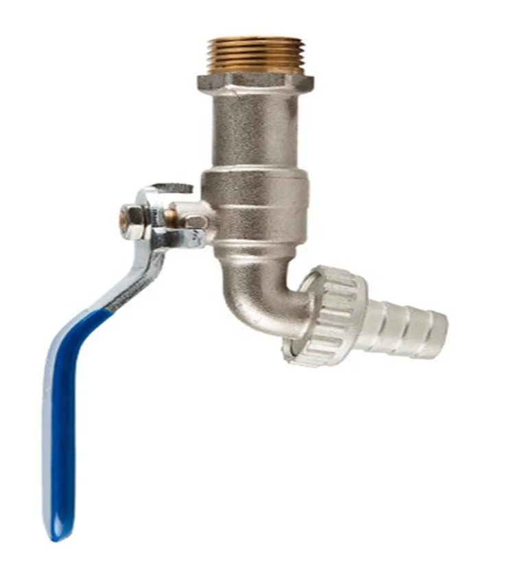 Manufacturer Promotion Home Kitchen Brass Bibcock Faucet External Thread Connection Ball Valves Water Washing Machine PVC Basin