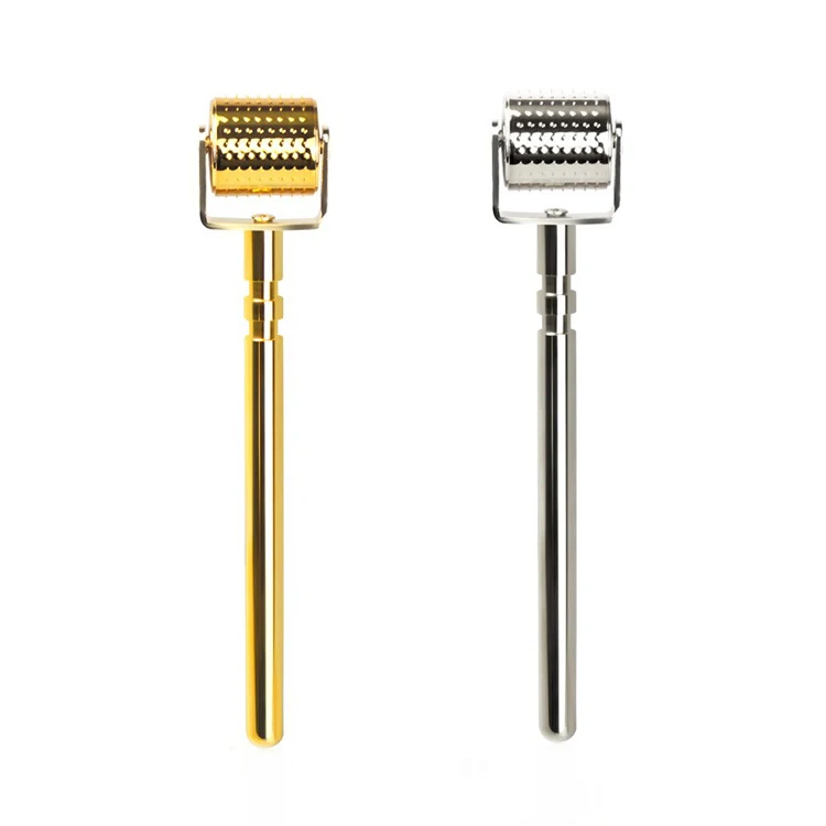 Face Anti-Aging Microneedling Theorpy Stainless Steel Micro Needle Derma Tool Gold Titanium Microneedle Roller For Skin