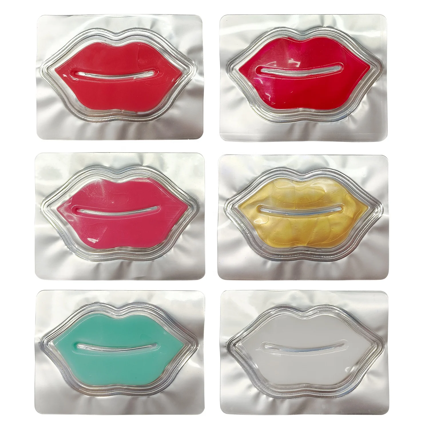 Private Label Wholesale Collagen  Hydrogel Pink Ang Gold Lip Maskss